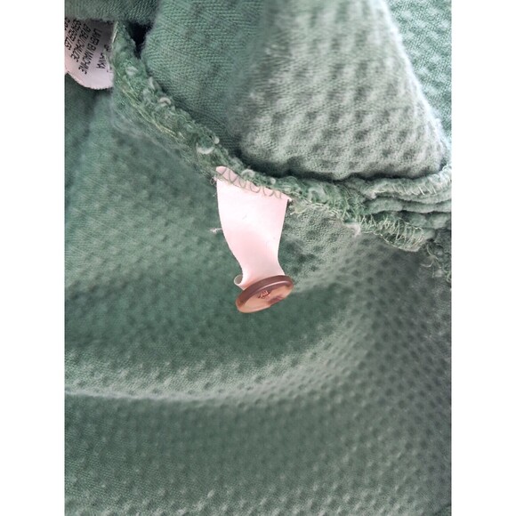 Vintage LL Bean Shacket Wide Whale Shirt Corduroy Green Button Up Women's Large - Picture 13 of 15